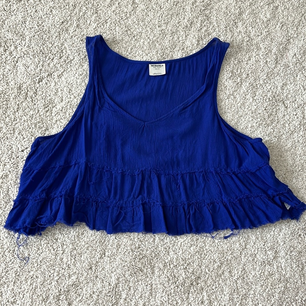 Free People cropped gauze tank top